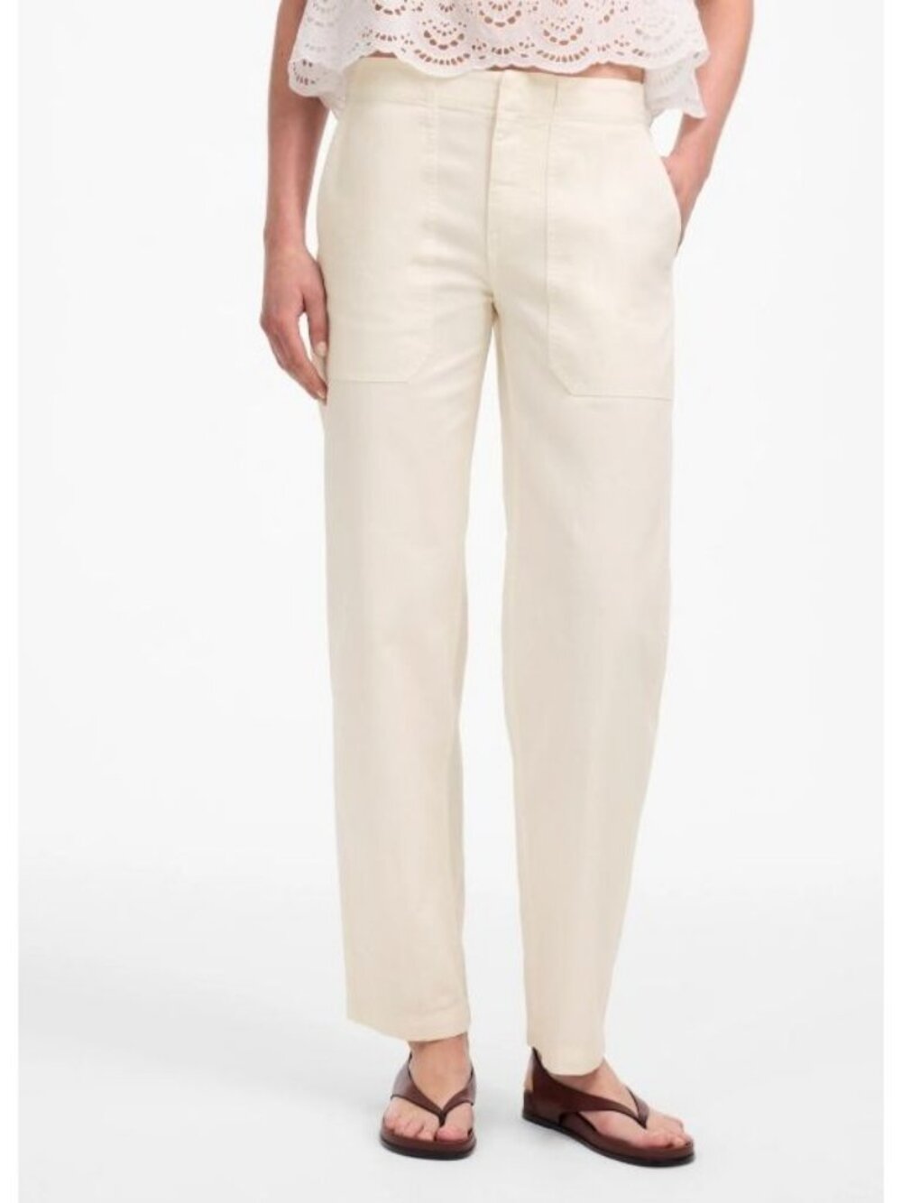 Madewell Petite Tapered-Leg Utility Pants Lighthouse Size 29P NWT NV621
